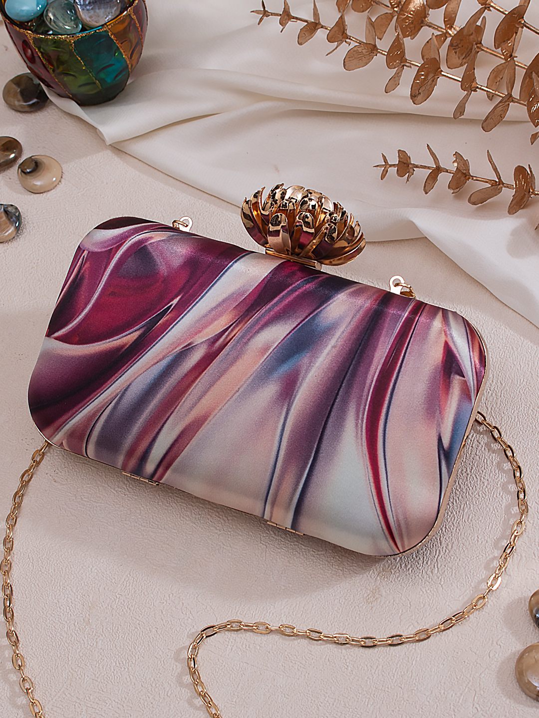 Rich purple color and gleaming gold accents