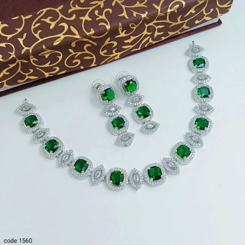 Square Necklace and Earring Set